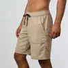 2026 Nuevos Pantalones Cortos de Verano Transfronterizos Estilo Americano para Hombre, Delgados de Seda de Hielo Secado Rápido para Deportes al Aire Libre Casual de Cinco Puntos