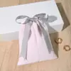 Bolsa de Regalo de Tela de Felpa de Pelo Largo con Cierre de Cordón, Bolsa para Guardar Joyería, Bolsa Pequeña de Tela Engrosada para Manualidades, Logo Personalizable