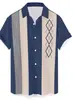 2024 Cruzamento de Fronteiras Masculino Quente Nova Camisa de Manga Curta Série Férias no Havaí Estampada em 3D Casual Top Masculino