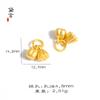 Pulsera Ruyi Dumpling Pixiu DIY Chapada en Oro Dos Vidas de Alegría Flor de Loto Hueca Accesorios de Joyería Cuentas de la Fortuna