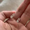 Aretes Geométricos de Circonia Elegantes y Sencillos, Aretes de Moda Versátiles, Sentido de Diseño de Nicho, Aretes de Lujo Ligero para Mujeres, Venta al por Mayor
