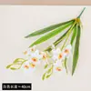 Buquê de orquídea cymbidium artificial de 2 hastes para decoração de cena, arranjo floral decorativo de alta qualidade, flores cymbidium artificiais