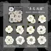 Serie de Fragancias Florales Pegatinas de Estampado en Caliente Tridimensionales Láser de Aspecto Elevado Material de Flor Láser Pegatinas de Decoración para Cuaderno Paisajismo