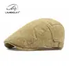 Nuevo Sombrero de Primavera 2025 para Hombre Gorra de Boina de Algodón y Lino Estilo Retro Británico Protección Solar Gorra Versátil para Mujer