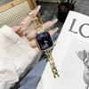 Para Apple Watch 678910 Geração Corrente Diamante Dachshund Pulseira de Metal iWatch Huawei GT45