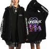 Cazadores de Demonios de Amazon Sudadera con Capucha Estampada de Cazadores de Demonios Cardigan Chaqueta Holgado de Moda