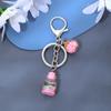 Llavero de botella de la suerte con lentejuelas y arena movediza creativa colgante para bolso de niña regalo para amigas estudiantes venta caliente transfronteriza