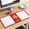 Calendario del Año del Cordero 2027 Mouse Pad Calendario de Escritorio Extra Grande Alfombrilla para Teclado de Oficina Engrosada Antideslizante Regalo Alfombrilla de Escritorio Personalización