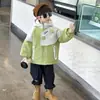 Parka de Invierno para Niños con Forro de Felpa Oso, Versión Coreana Gruesa de Dibujos Animados Cálido Abrigo de Algodón para Niños