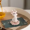 Adornos Lindos de Ciervo de Resina Decoraciones Curativas para Escritorio de Oficina Animales de Dibujos Animados Estación de Trabajo Regalo Exhibición