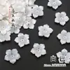 5 piezas 28 mm Agujero Central 3D Cinco Pétalos Flor de Durazno Alta Calidad Flor de Acetato DIY Estilo Antiguo Material para Hacer Pasador de Pelo Tocado