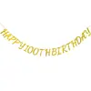 Atacado do Fabricante Bandeiras de Letras de Aniversário com Glitter Bandeiras de Letras com Glitter Decoração de Festa Banners de Bandeiras para Jovens