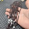 Imitación jade Hetian cuenta superior jade pieza de mano cuerda verde pieza de mano colgante cuerda accesorios cuerda para llaves mayoreo