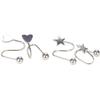 Aretes de rosca anti-pérdida aretes de doble capa aretes encantadores estrella femenina giratoria aretes de primavera aretes de alta gama femenino