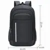Mochila casual personalizable de gran capacidad, disponible en stock, con opción de impresión de logotipo, adecuada para estudiantes, con múltiples compartimentos y diseñada para uso empresarial; también disponible para ventas transfronterizas