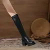 Botas finas de tacón alto para mujer, nuevo estilo popular de moda para primavera y otoño 2026, botas elásticas de caña alta hasta la rodilla para mujeres petite