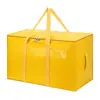 Bolsa de mudança de grande capacidade, bolsa de embalagem de bagagem de armazenamento portátil dobrável, bolsa de armazenamento de roupas domésticas e edredons tecida em PE