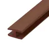 Tiras de Sellado de PVC Personalizadas para Puertas y Ventanas de Aleación de Aluminio, Tiras de Fijación de Vidrio, Perfiles de Plástico Extruido Decorativos Marrones