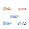 Pvc Cola Macia Placa de Palavra Happy English Acessórios da Sorte Yyds Cola Creme Capinha de Celular Furo Fivela de Sapato Flor de Sapato Acessórios de Cabelo