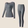 10 Cores Roupa Íntima Térmica Ultrafina Para Embelezar a Pele e Roupa Íntima Muscular Confortável Hidratante Base Gola Redonda Sem Marcas Alta Elasticidade Conjunto de Outono para Mulheres
