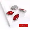 Pedras de Strass em Formato Marquise com Quatro Garras, Vidro de Cristal em Formato de Diamante com Furos, Pedras de Strass Costuráveis à Mão para Vestidos de Noiva DIY, Roupas, Sapatos, Bolsas e Acessórios