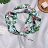 Novo Lenço de Seda Francês Retrô com Bolinhas para Primavera e Verão, Colar com Fecho Magnético, Pingente de Pérola Preguiçoso, Corrente Decorativa Versátil para Clavícula