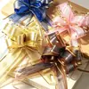 Envío Gratis Transfronterizo 50 Grande Gasa de Nieve Patrón de Árbol Lazo Flor Tirada a Mano Cinta de Regalo para Coche de Boda Embalaje Flor de Corteza