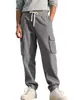 Amazon Transfronteiriça Verão Novo Retrô Americano Roupa de Trabalho Casual Calças Esportivas Masculinas Largas Retas Wide-Leg Veludo