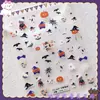 Halloween Pequeño Fantasma Relieve Gelatina Arte de Uñas Pegatina Ins Lindo Calabacita Oscuro Adhesivo Ccd Decoración de Uñas