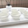 Tigela Pequena Especial de Cerâmica Branca para Cuidados com a Pele Xícara de Chá de Porcelana Branca Tigela para Óleo Essencial de Salão de Beleza Tigela para Ajuste de Filme Tigela para Mistura de Spa
