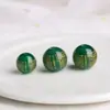 Pulseira com Contas de Vidro em Formato de Coração Amarelo, Verde, Branco, Preto e Vermelho Acessórios Contas Soltas DIY Feito à Mão Contas de Bodhi Buda Contas Espaçadoras