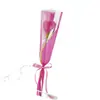 Bolsa de Embalaje de Flor Individual con Forma de Corazón de Nuevo Estilo, Materiales de Embalaje Floral DIY para Floristería, Bolsa Transparente Opp para Ramo al por Mayor