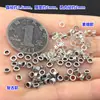 Plata Esterlina S925 Vintage Plata Lisa Mini Pequeñas Cuentas Espaciadoras Cuentas de Rueda Anillo Cerrado Cuerda para Manualidades Collar Accesorios Hechos a Mano para DIY
