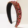 Moda Retro Europea y Americana Nueva Diadema Creativa Barroca Completa de Diamantes Brillante Diadema para Mujer Lujo Accesible Elegante Accesorios para el Cabello de Ala Ancha