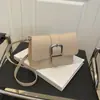 Hebilla de Cinturón 2025 Verano Nuevo Estilo Simple Retro Color Sólido Estilo Moderno Bolso Cruzado de Hombro Bolso Cuadrado Pequeño para Mujer