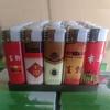 Encendedores Electrónicos de Plástico Transparentes Desechables de Media Caja para Uso Doméstico, Llama Abierta, 50 Por Caja, Encendedores de Cigarrillos Estándar, Venta al por Mayor para Supermercados