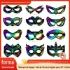 Máscaras de Herói Artísticas de Raspar Cartoon Criativo Cuidadosamente Selecionadas, Papel de Raspar Graffiti Divertido para Crianças, Arte de Raspar Colorida em Formato Especial de Máscara