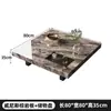 Mesa de Café Flotante Cuadrada de Lujo Ligero Minimalista Italiano Mármol Marrón Venecia Sala de Estar Hogar