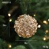Bola de Natal 8CM Sagrada Nova Decoração de Árvore de Natal Bola Lantejoula Espuma Pingente Decorações de Natal Bola Pendurada Pequenos Enfeites Pendurados