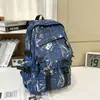 Mochilas Modernas e da Moda para Homens e Mulheres, Mochilas Universitárias Femininas Esportivas e de Lazer com Grafite Personalizado, Novas Mochilas de Grande Capacidade