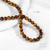 Pedra Olho de Tigre Amarelo Natural Contas Soltas, Contas Redondas de Olho de Tigre Amarelo, Pulseiras de Miçangas Feitas à Mão DIY, Colares, Materiais para Joias, Contas para Acessórios