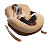 Sillón reclinable tipo crema para adultos, adecuado para dormir, para balcón, uso doméstico, sala de estar, sillón sofá perezoso, individual o de tres plazas