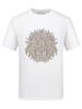 Camiseta de algodón mercerizado con cabeza de león para hombre, de manga corta, con diamantes de imitación, moderna, informal, de talla grande, ajustada.