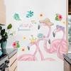 Shangyi SP64027 pegatinas de pared creativas de amor flamenco autoadhesivas para decoración de fondo de dormitorio fabricantes venta al por mayor pegatinas de pared