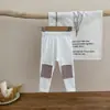 INS otoño e invierno para bebés niños y niñas leggings con parches de colores a juego leggings elásticos para bebé