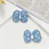 Tela de algodón tridimensional con lunares, corazón y estrella, accesorios de mezclilla con lazo, materiales para accesorios de cabello DIY, accesorios para ropa
