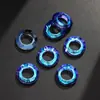Anel de Anjo Furo para Pendurar Cor Super Brilhante Círculo de Furo Grande Contas de Cristal de Vidro Artesanal DIY Colar Pulseira Joia Pingente
