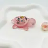 Adornos luminosos de tortuga de color de dibujos animados accesorios lindos de resina para bricolaje paisajismo de micro paisajismo decoraciones de tortugas pequeñas