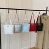 Bolso Plateado de Alta Gama para Moda Versátil de Gran Capacidad Nuevo Bolso de Hombro para Clase de Estudiante Universitario Bolso Tote para Viajeros