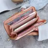 Cartera de Mano Larga para Mujer 2025 Nuevo Estilo Coreano Bolso de Mano Multifuncional Portatarjetas Bolsa para Teléfono Móvil Billetera para Monedas Billetera Suave
